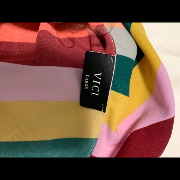 Vici - one shoulder striped dress - Picture 3 of 3